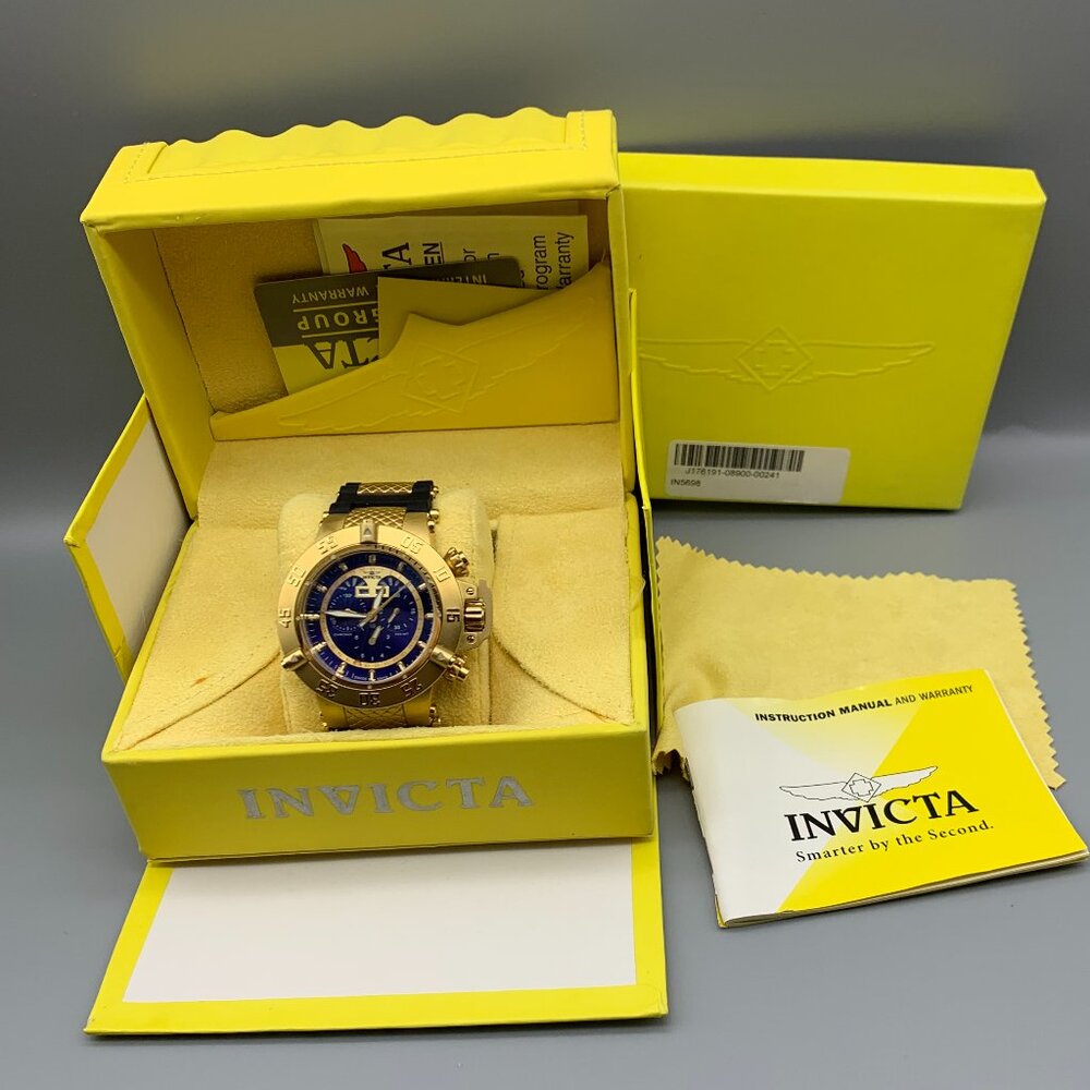 Invicta Men's 5698 Subaqua Collection Chronograph Black Rubber Band Watch 55mm